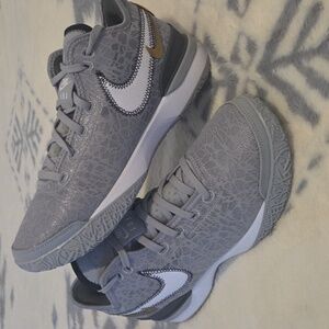 New Nike Zoom LeBron Nxxt Gen "Wolf Grey Metallic Gold" Sneakers Size 9.5- Men's